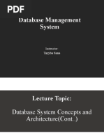 Database System Concepts and Architecture