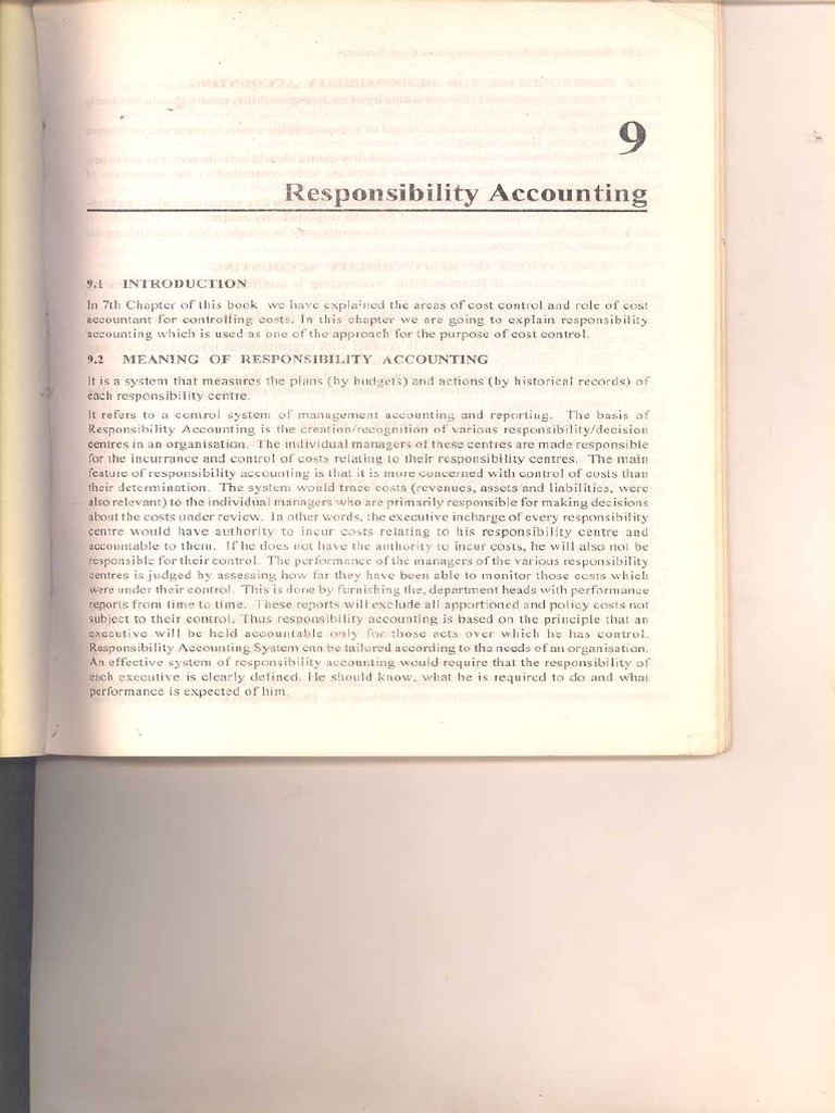 Chapter 9 Responsibility Accounting & Chapter 10 Transfer Pricing PDF