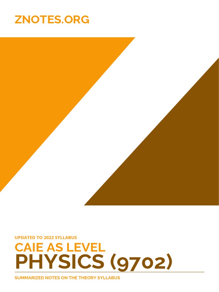 Pdfcaie As Level Physics 9702 Theory v4 PDF | PDF | Waves | Force