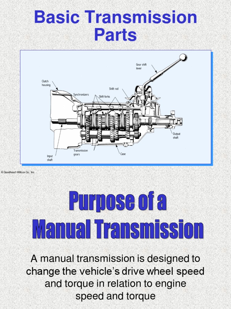 Manual Transmission System PDF Manual Transmission Gear