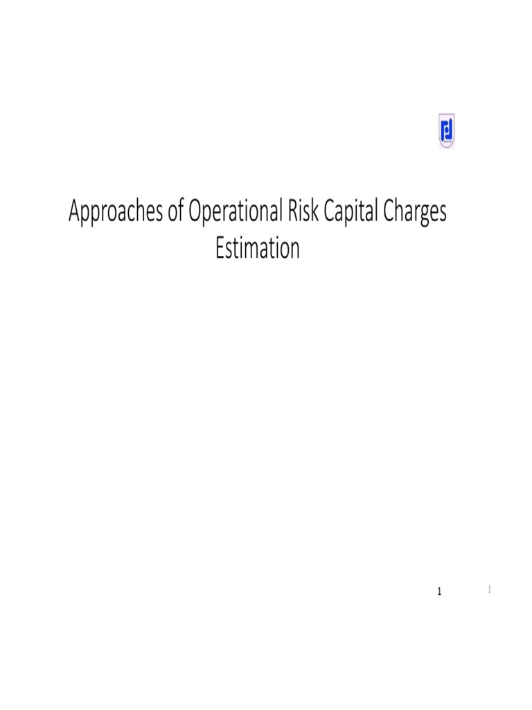 IRM Approaches of Operational Risk Capital Charge Estimation | PDF