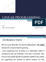 LP Linear Programming Techniques and Applications