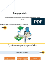 Pompage Solaire - Technicien ANPE