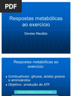Respostas Metablicas Ao Exerccio Pos CDCS Agosto 2009