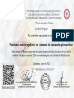 Funciones Neurocognitivas en Consumo de Sustancias Psicoactivas-Certificado de Participación (Debe Tener Punteo Aprobado en El Cuestionario 6) 20324