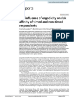 The Influence of Ergodicity On Risk Affinity of Timed and Non-Timed Respondents