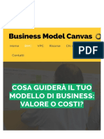 9 - Struttura Dei Costi - Business Model Canvas