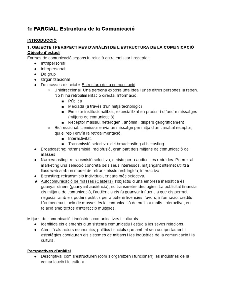 Estructura de La Comunicació | PDF