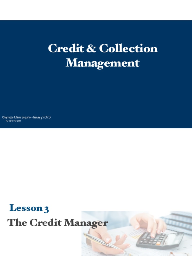 Lesson 3 - The Credit Manager | PDF | Psychological Concepts ...