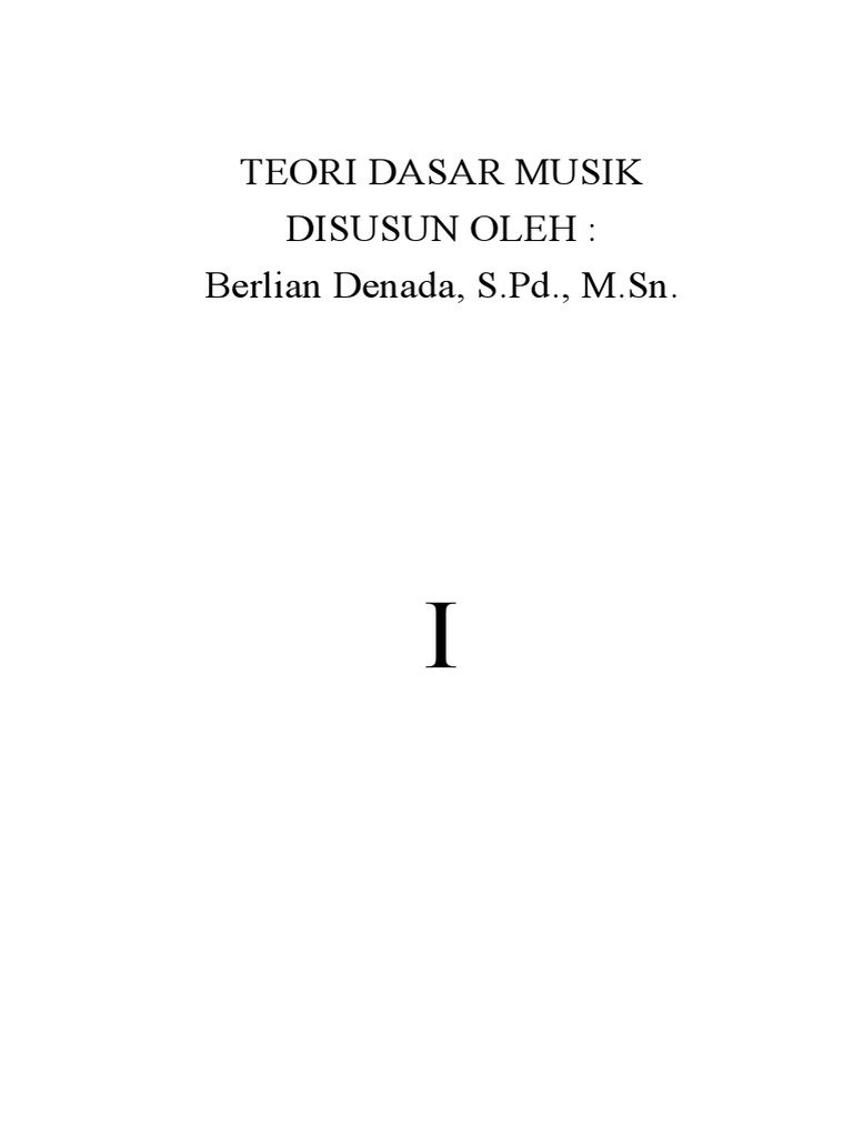 Teori Dasar Musik Pdf