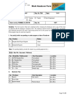 Amor - Rommel - Handover Minutes Form