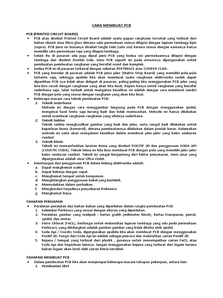 Cara Membuat PCB | PDF
