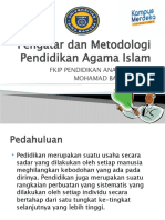 Pengatar dan Metodologi Pendidikan Agama Islam