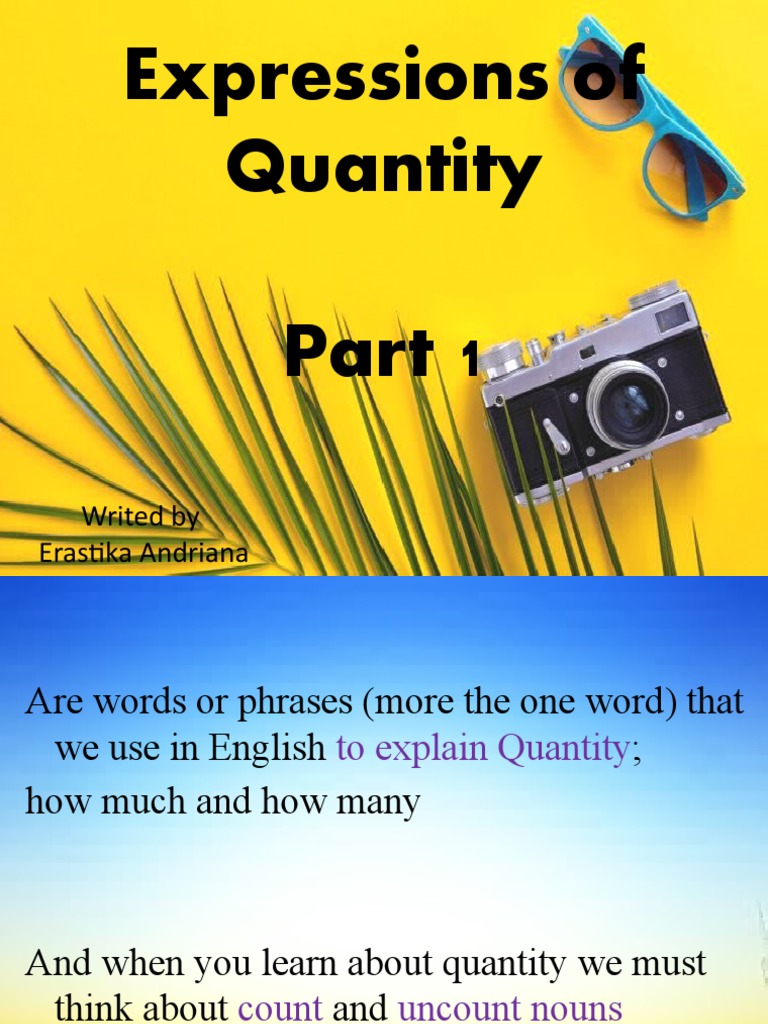 Expressions of Quantity 1 PDF Noun Plural