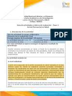 5GuÃ A de Actividades y Rãºbrica de Evaluaciã N - Paso 5 - AcciÃ N Psicosocial en Salud