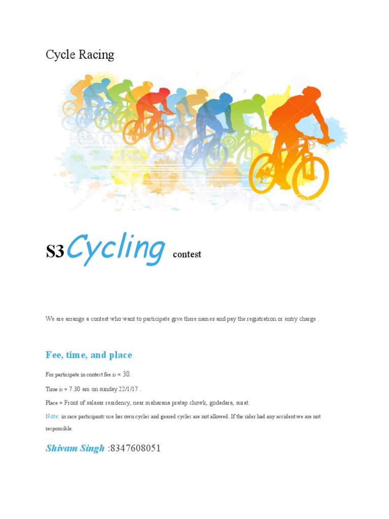 Surat Cycle Racing Contest Details | PDF