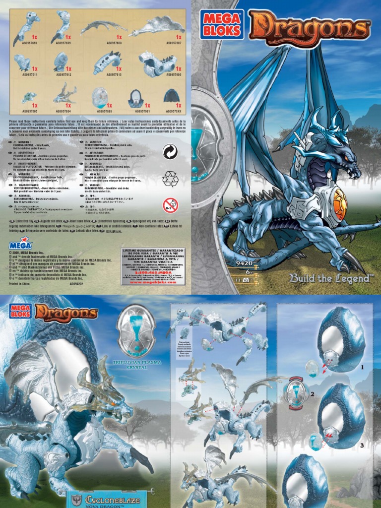 Mega Bloks Dragons 98001 - Fire Ghost Dragons - Neuf Scellé