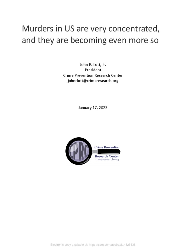 Homicide Data Show No Justification For Blanket Citizen Disarmament PDF