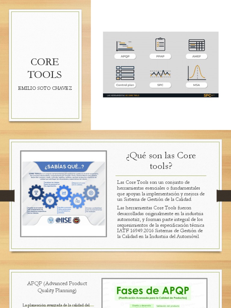 Core Tools PDF Calidad (comercial) Gestión de la calidad