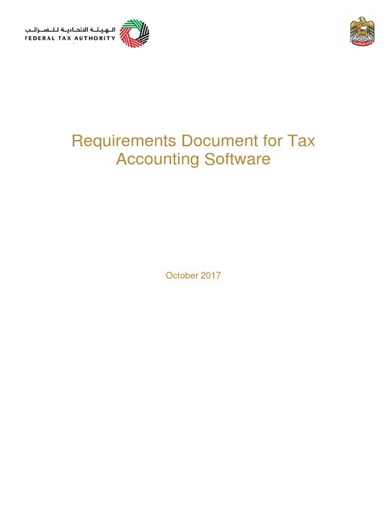 Requirement Document For Tax Accounting Software | PDF | Value Added ...