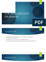 Vocabulary and Grammar 1