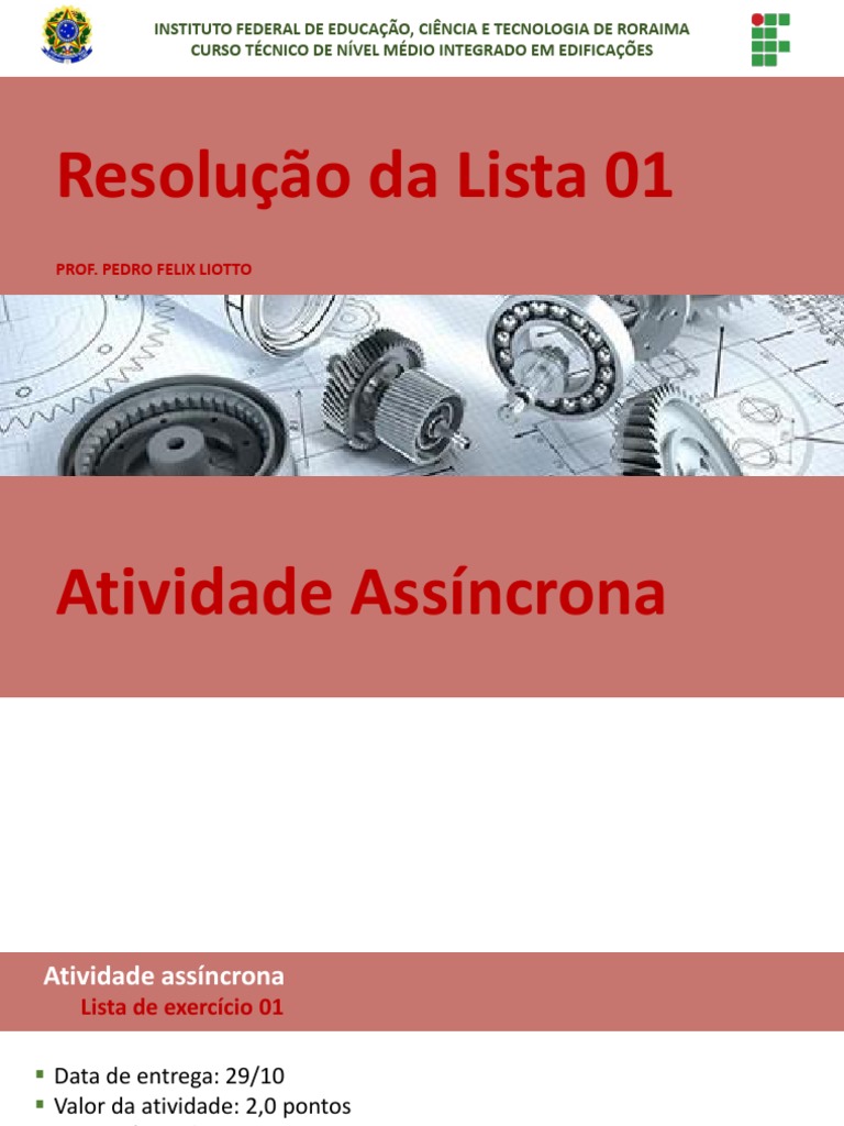 Aula Assíncrona - Resolução de Exercícios 01 | PDF