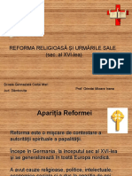 Reforma Religioasa Si Urmarile Sale