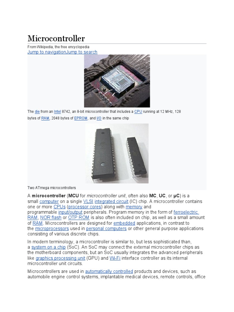 Micro Controller | PDF | Microcontroller | Microprocessor