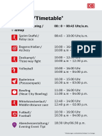 Zeitplan Timetable