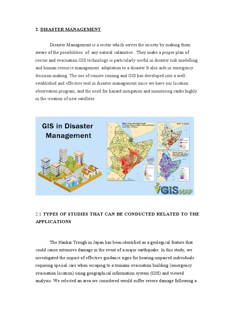 Disaster Management PDF Emergency Management Geographic