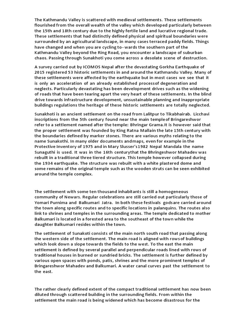 Sunakothi PDF Kathmandu