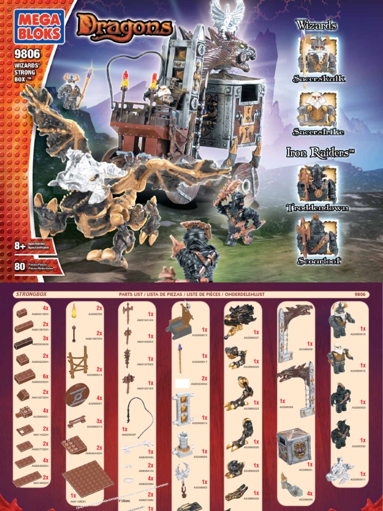 Mega Bloks dragons 9806 Wizard Strong Box NEW Sealed