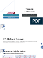 2.1 Definisi Turunan