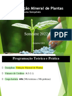 ITA017-Nutrição Mineral de Plantas: Semestre 2022/1