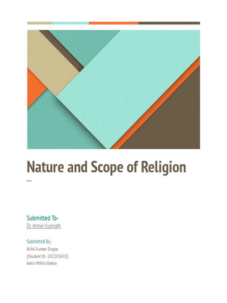 Understanding Religion's Dimensions | PDF | Philosophy
