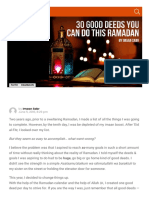 30 Good Deeds for Ramadan