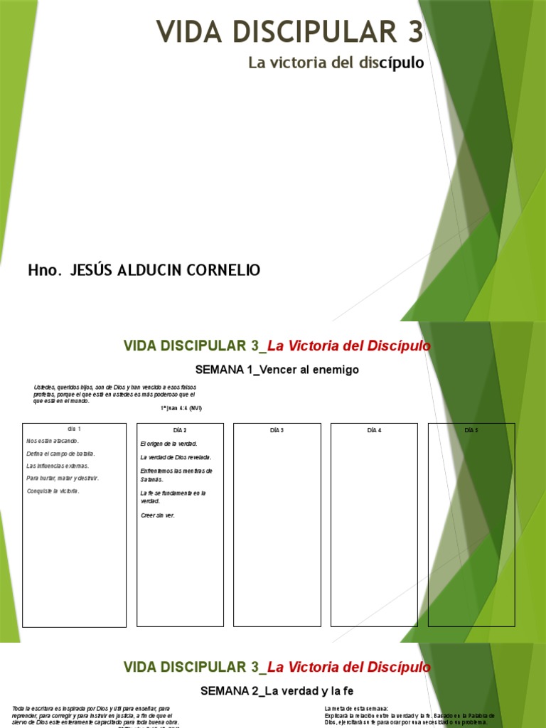 Vida Discipular 3: La Victoria del Discípulo | PDF | Fe | Verdad