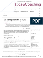 Del Management 1.0 Al 3.0 - Informática&Coaching