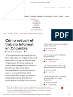 Cómo Reducir El Trabajo Informal en Colombia