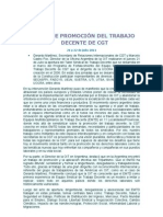 TALLER DE PROMOCIÓN DEL TRABAJO DECENTE DE CGT - Argentina