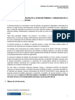 Propuestas para La Mejora de La Atención Primaria Y Comunitaria en La Sanidad Pública Valenciana