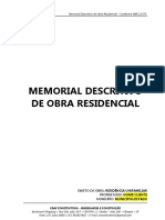 C&W - Modelo de Memorial Descritivo Residencial