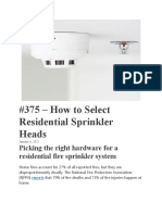 10. How to Select Residential Sprinkler Heads
