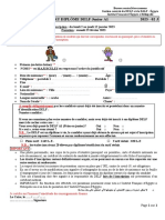 Fiches D - Inscription - DELF A1 Junior - 2023
