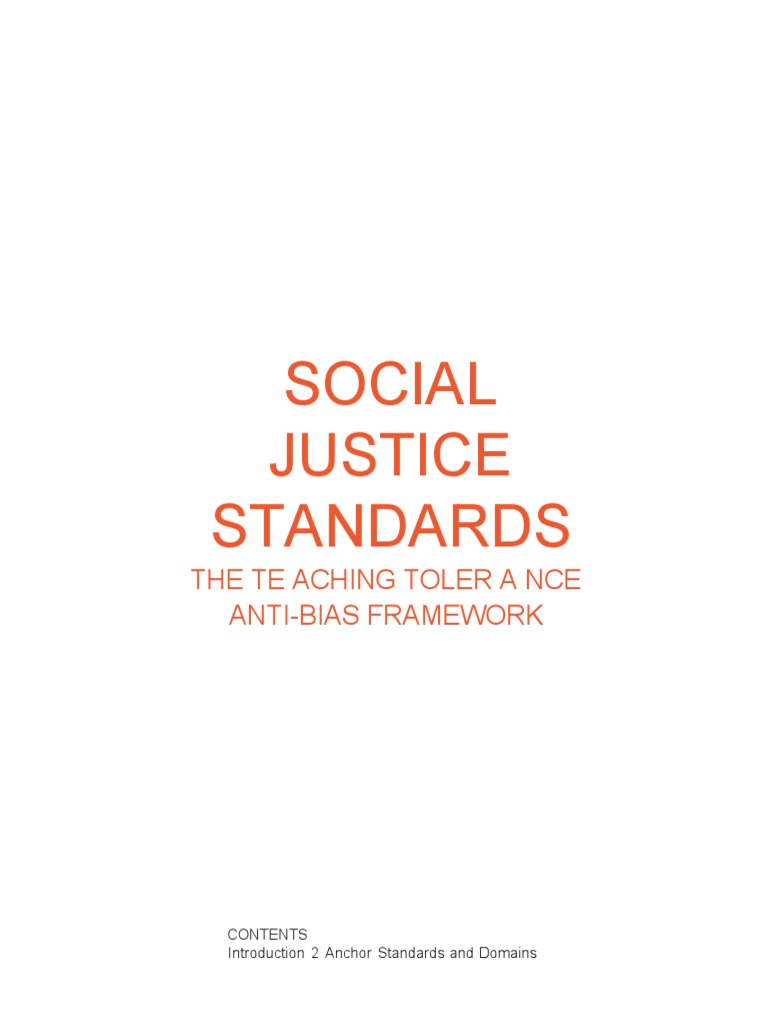 TT Social Justice Standards PDF Prejudices Bias