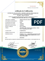 Adriano Estacio Rolando - Certificado Op - Excavadora