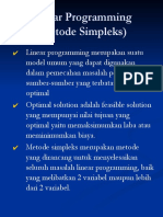 Linear Programming (Metode Simpleks)