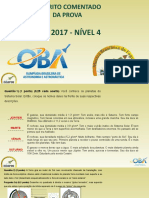 Prova Nivel 4 Da XX OBA de 2017 - GABARITO POWER POINT - 1