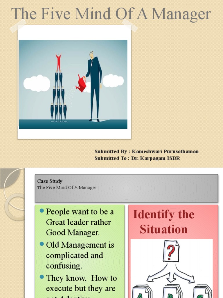 The Five Minds of a Manager | PDF | Business | Self-Improvement