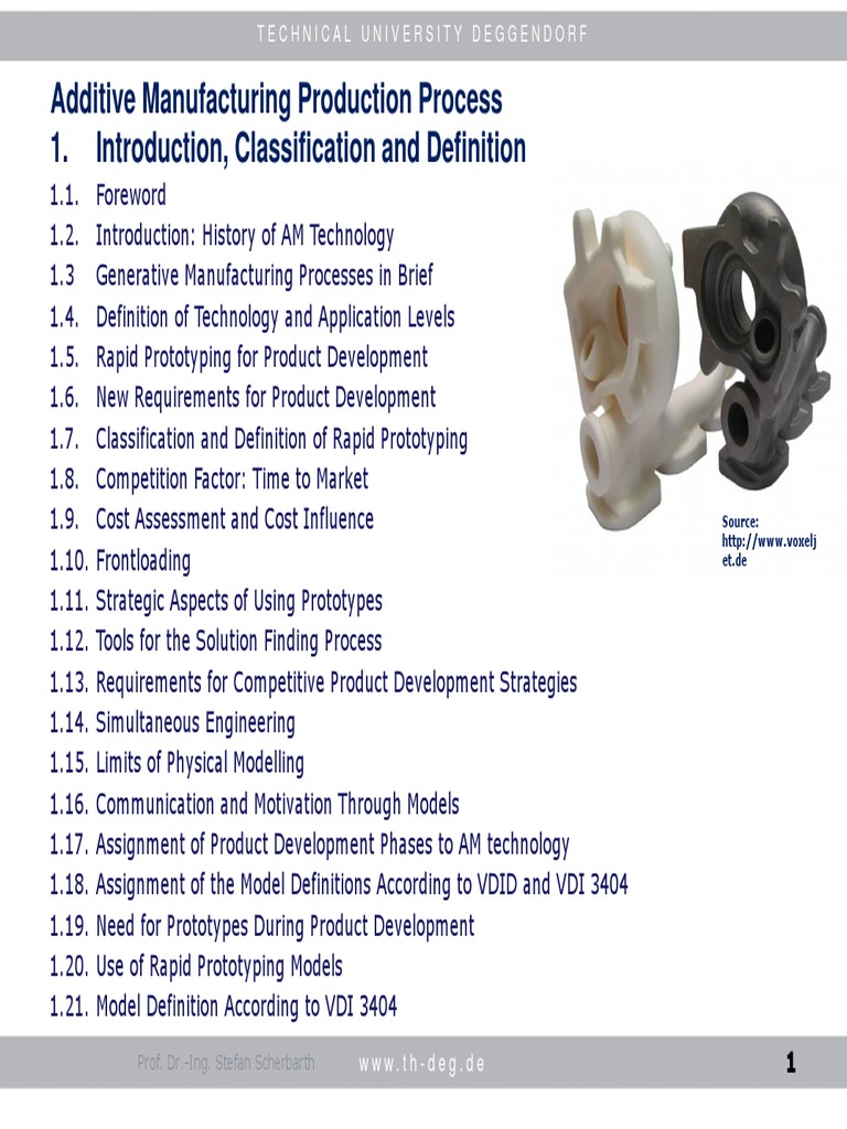 Additive Manufacturing and Rapid Prototyping | PDF | 3 D Printing ...